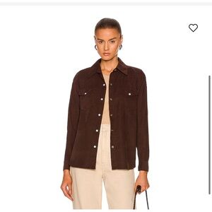 NWOT Nili Lotan Annika Shirt in Brown Corduroy Shirt